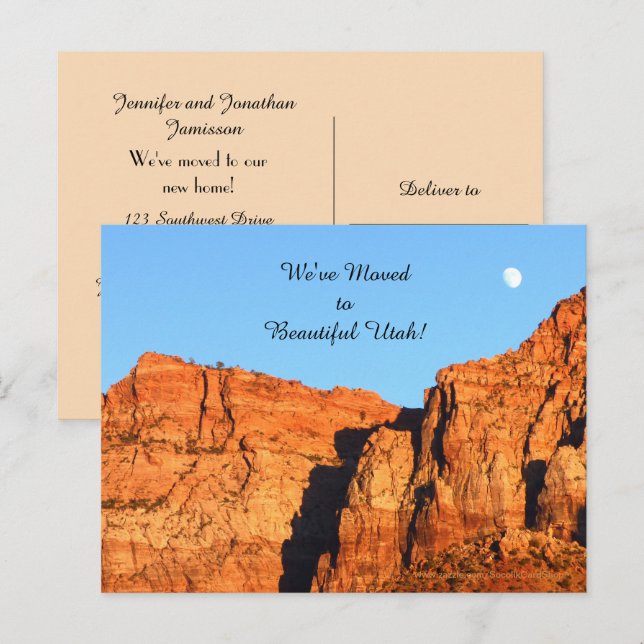 Utah Red Rocks, New Address Announcement (Front/Back)