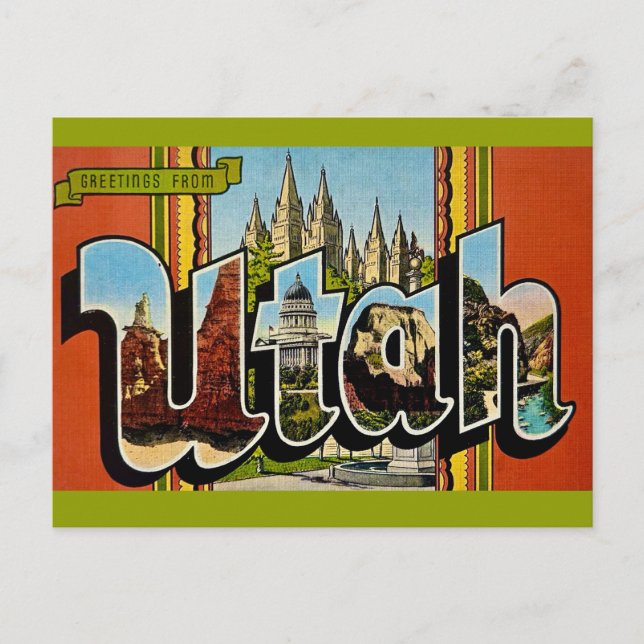 Utah Retro Postcard (Front)