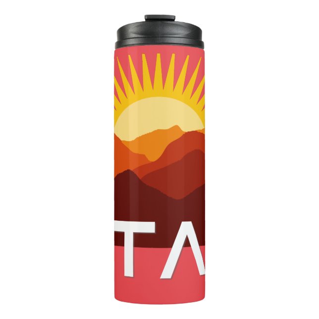 Utah Retro Vintage Desert Sunset  Thermal Tumbler (Front)