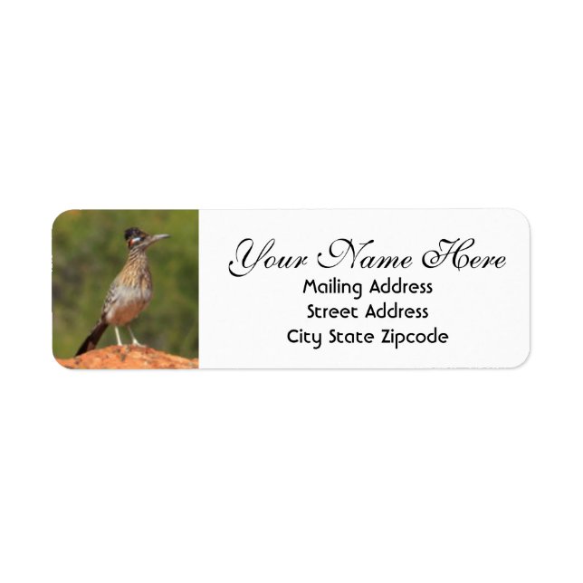 Utah Roadrunner Adresse de retour (Devant)