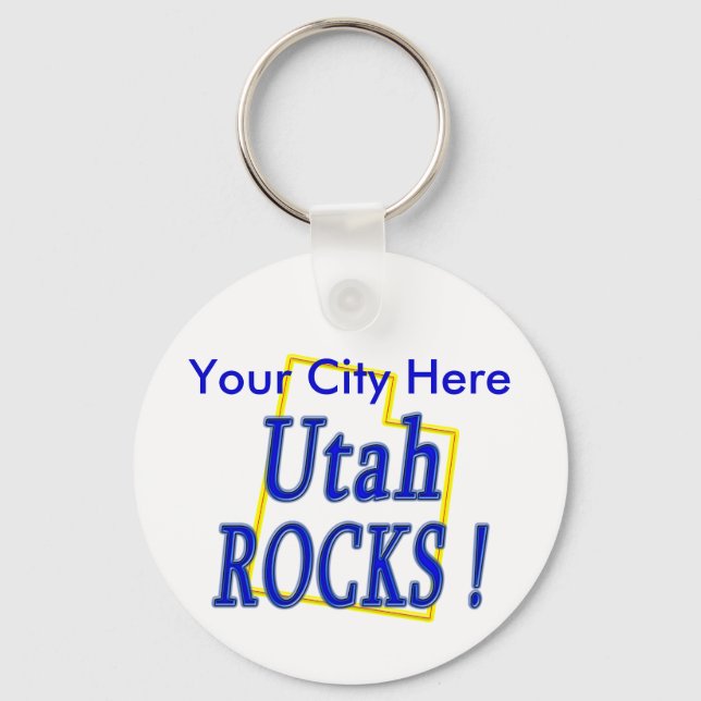 Utah Rocks ! Keychain (Front)