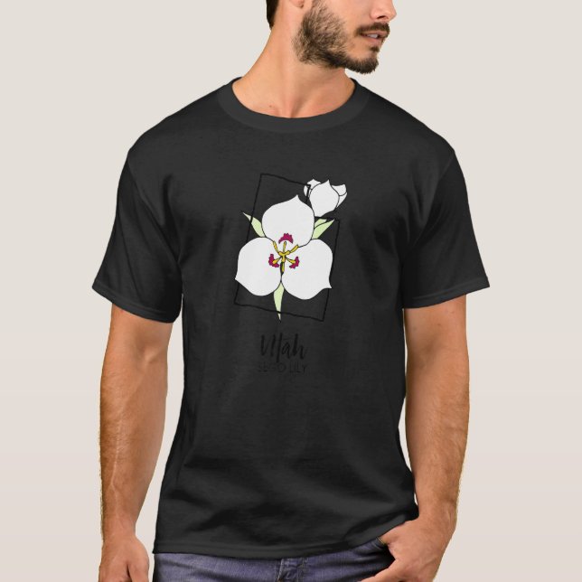 Utah Sego Lily Flower   T-Shirt (Front)