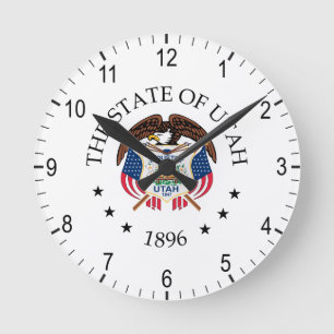 Utah sign round clock