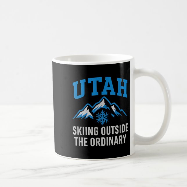 Utah Skiing Outside The Ordinary Collegiate Graphi Coffee Mug (Right)