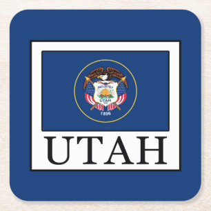 Utah Square Paper Coaster