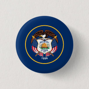 Utah State Flag 1 Inch Round Button