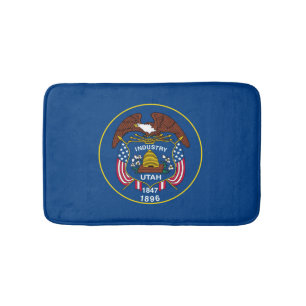 Utah State Flag Design Bath Mat