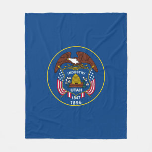 Utah State Flag Design Fleece Blanket