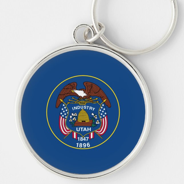 Utah State Flag Design Keychain (Front)