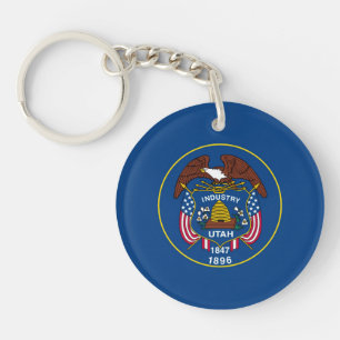 Utah State Flag Design Keychain