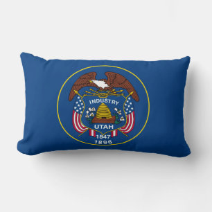 Utah State Flag Design Lumbar Pillow