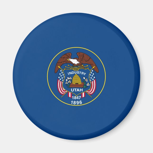 Utah State Flag Design Magnet (Front)