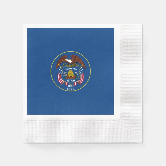Utah State Flag Design Napkin (Front)