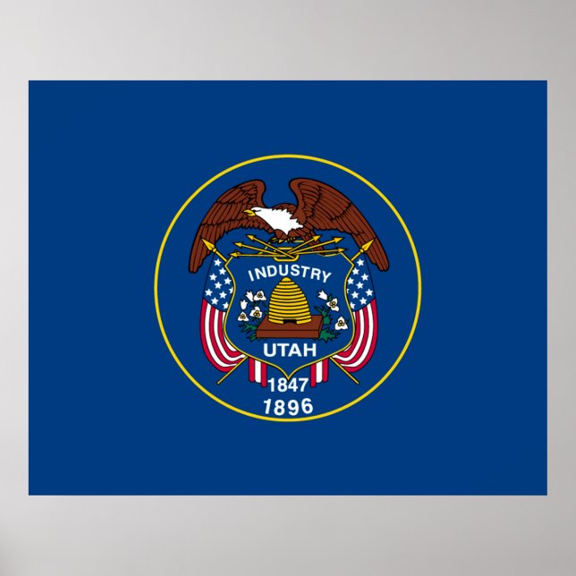 Utah State Flag Design Poster (Front)