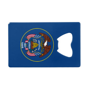 Utah State Flag Design Wallet Bottle Opener