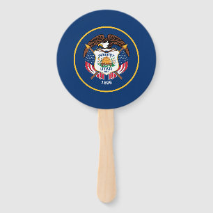 Utah State Flag Hand Fan