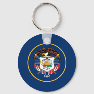 Utah State Flag Keychain