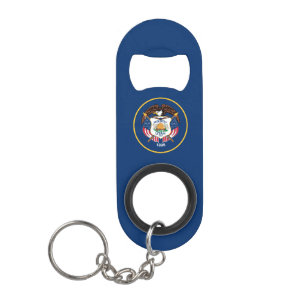 Utah State Flag Keychain Bottle Opener