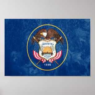 Utah State Flag Poster