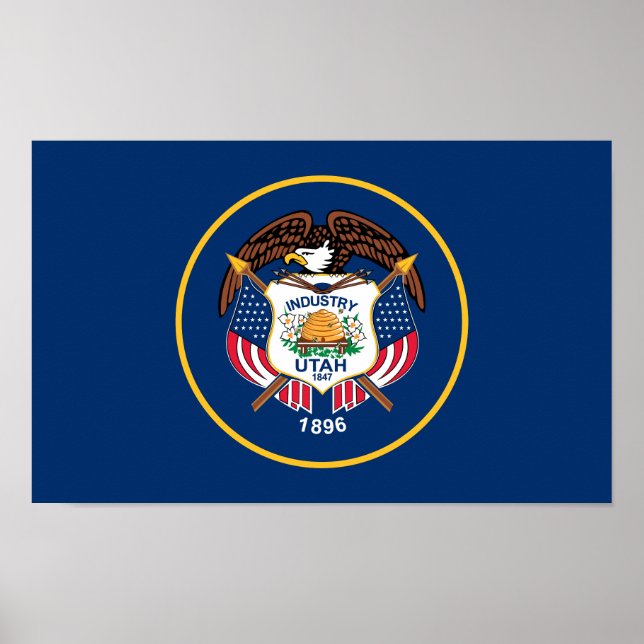 Utah State Flag Poster (Front)