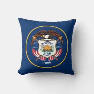 Utah State Flag Throw Pillow