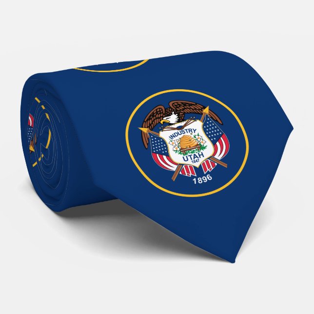 Utah State Flag Tie (Rolled)