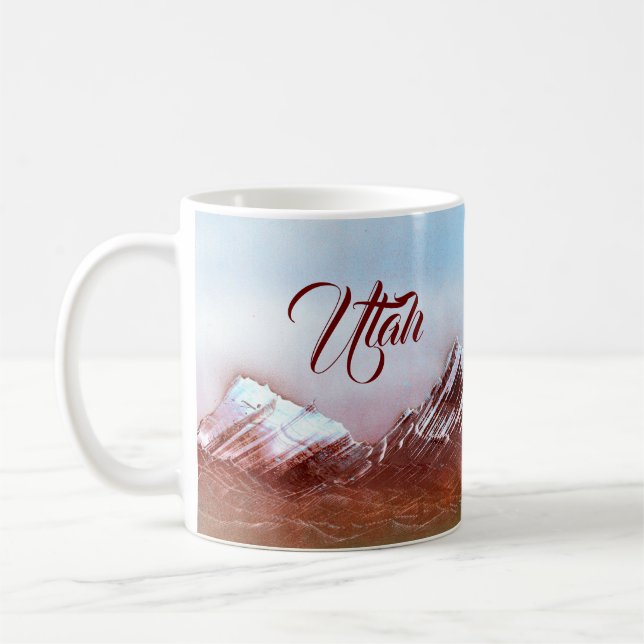 Utah State Mountain Range Coffee Mug (Left)