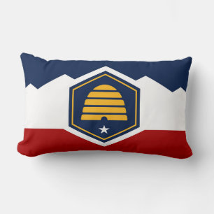 Utah state new flag symbol USA America Lumbar Pillow