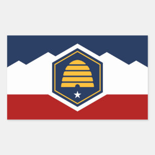 Utah state new flag symbol USA America Sticker