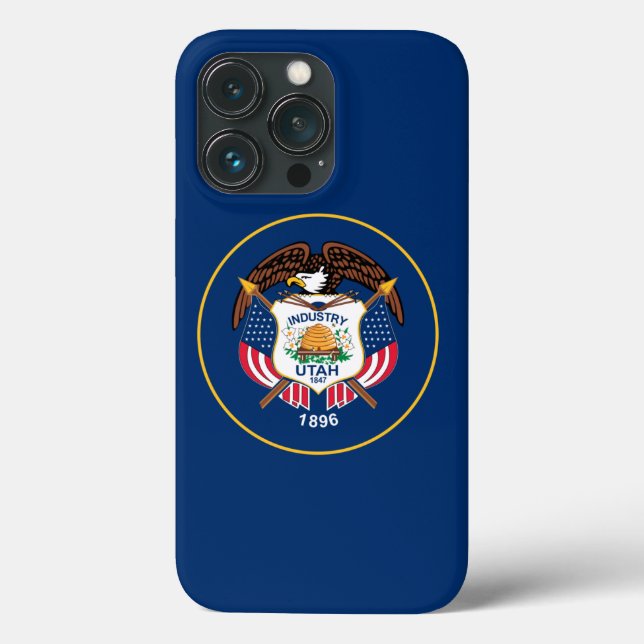 Utah: The Beehive State US Flag, Industry Case-Mate iPhone Case (Back)