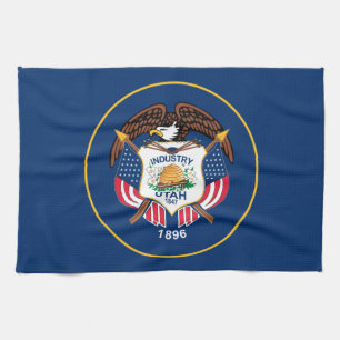 Utah: The Beehive State US Flag, Industry Kitchen Towel