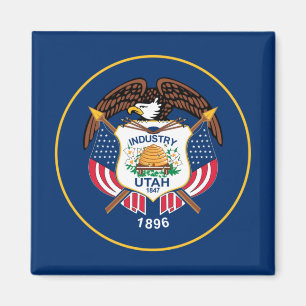 Utah: The Beehive State US Flag, Industry Magnet