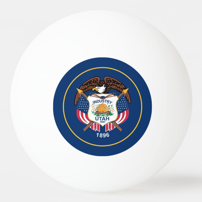 Utah: The Beehive State US Flag, Industry Ping Pong Ball (Front)