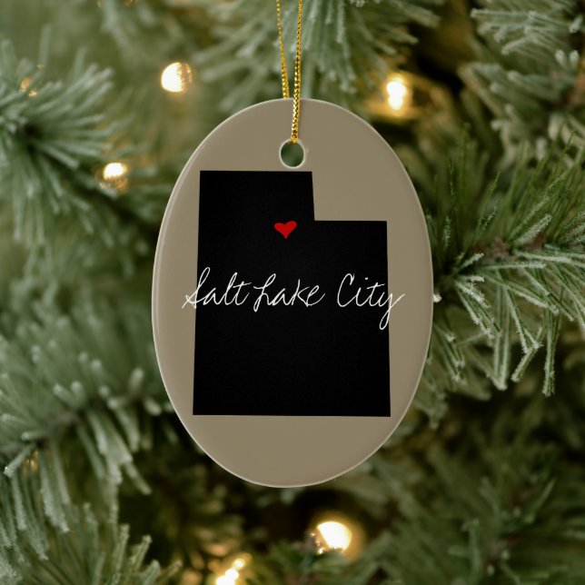 Utah Town Ceramic Ornament (Tree)