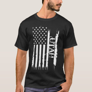 Utah United States Distressed w US Flag T-Shirt