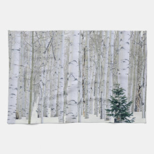 UTAH. USA. Aspen (Populus tremuloides) & Douglas Kitchen Towel