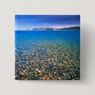 UTAH. USA. Clear water of Bear Lake reveals 2 Inch Square Button
