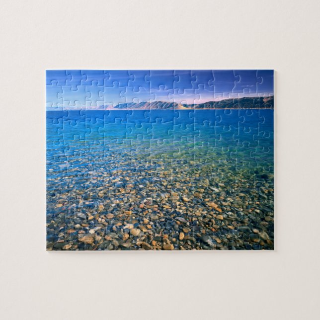 UTAH. USA. Clear water of Bear Lake reveals Jigsaw Puzzle (Horizontal)