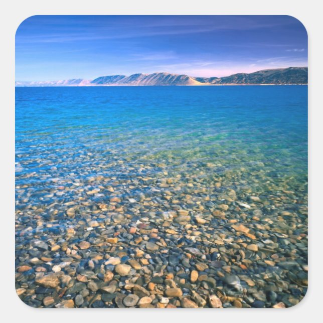 UTAH. USA. Clear water of Bear Lake reveals Square Sticker (Front)