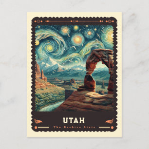 Utah   Vincent Van Gogh Inspired Postcard