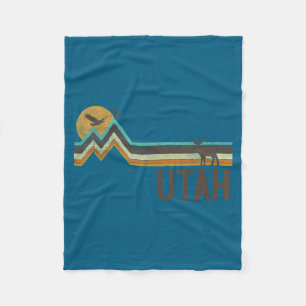 Utah - vintage men women 70s 80s graphic cool fleece blanket