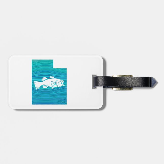 Utah Wave Fishing Luggage Tag (Back Horizontal)