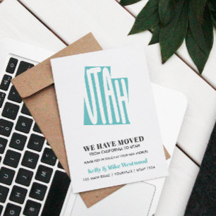 UTAH We've moved New address New Home Postcard