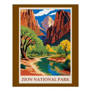 Utah - Zion National Park Poster