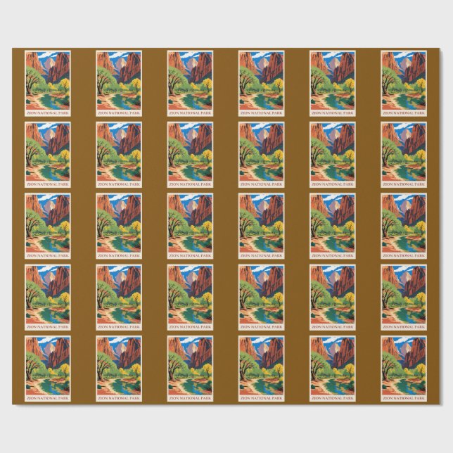 Utah - Zion National Park Wrapping Paper (Flat)
