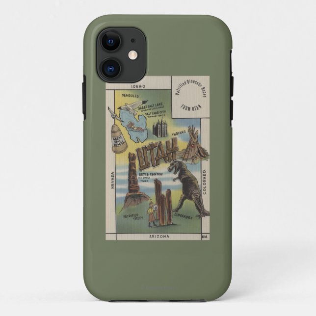 UtahDepictions of Sites to See in UtahUtah Case-Mate iPhone Case (Back)