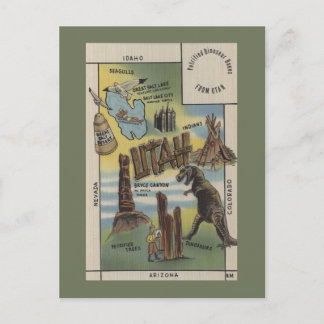 UtahDepictions of Sites to See in UtahUtah Postcard