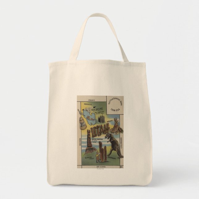 UtahDepictions of Sites to See in UtahUtah Tote Bag (Front)