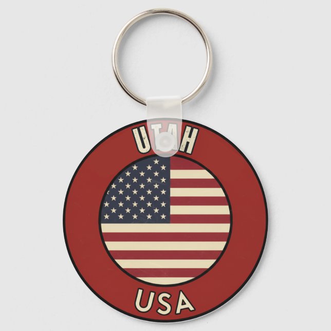 Utah's Mighty 5 - National Parks Gift  Keychain (Front)