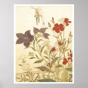 Utamaro Insects And Flowers 1788 Art Prints